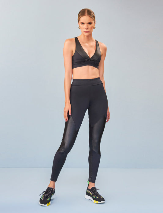 Calça Legging Fitness Anticelulite com Cós Anatômico Tech